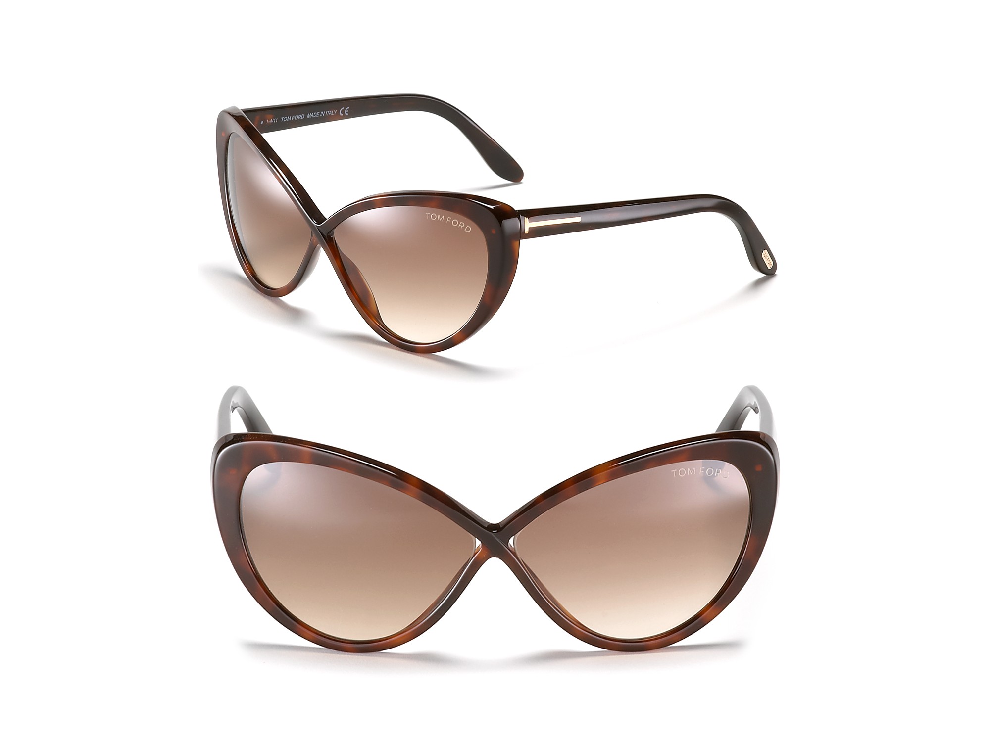 Lyst Tom Ford Madison Cat Eye Sunglasses in Brown
