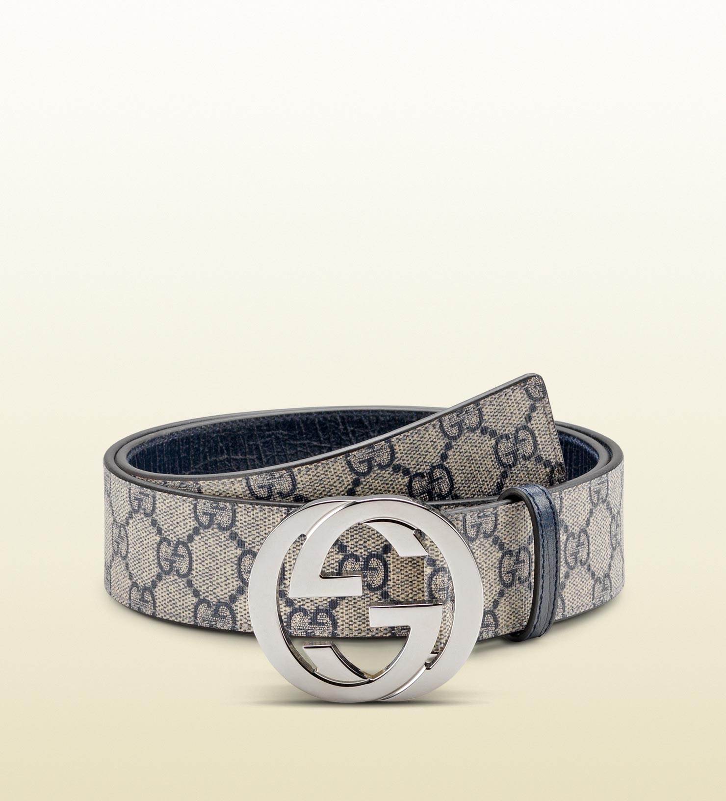 Gucci Belt with Interlocking G Buckle in Blue for Men | Lyst