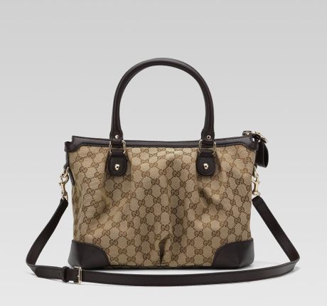 Gucci Sukey Original Gg Canvas Top Handle Bag in Beige | Lyst