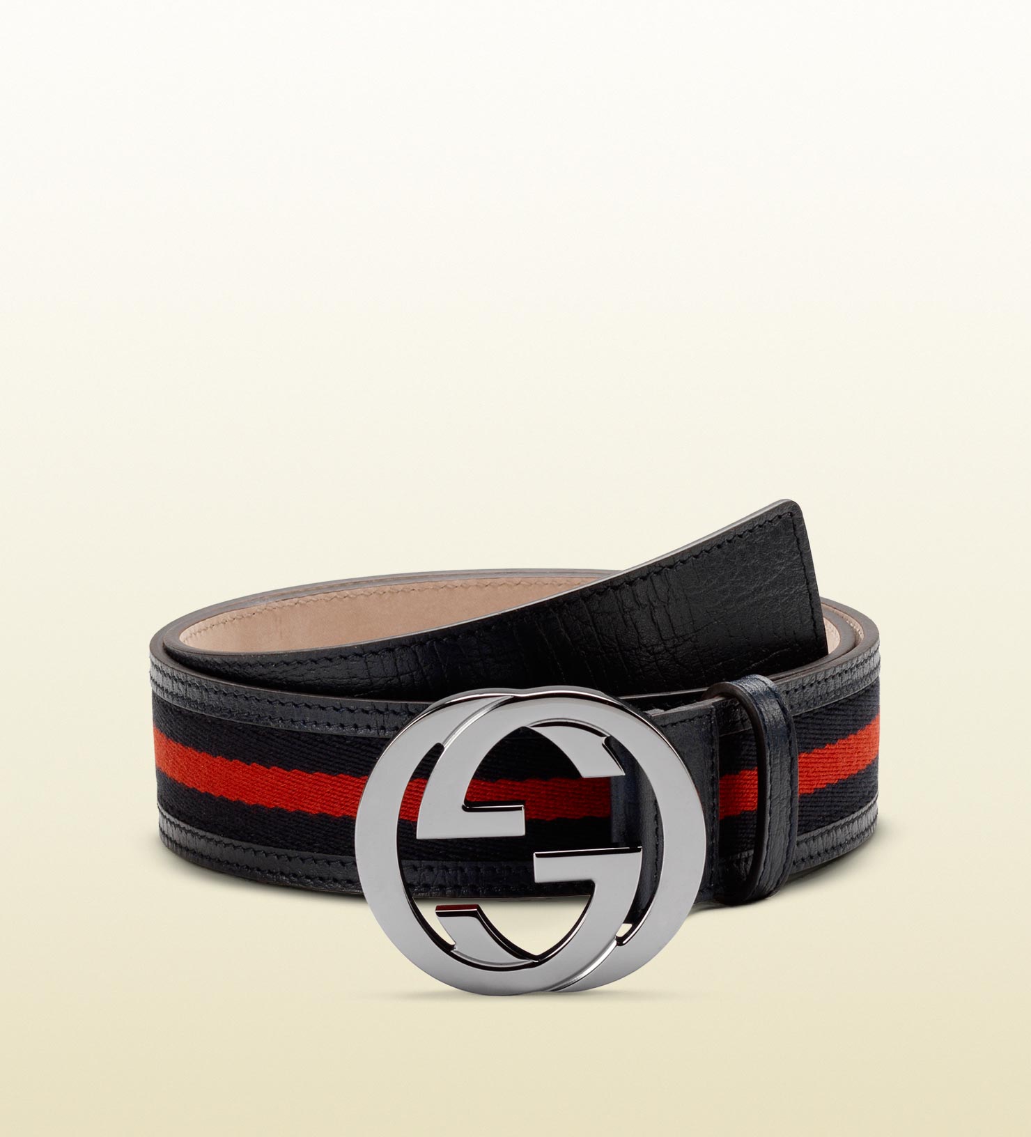 Gucci Signature Web Belt With Interlocking G Buckle in Black for Men - Lyst