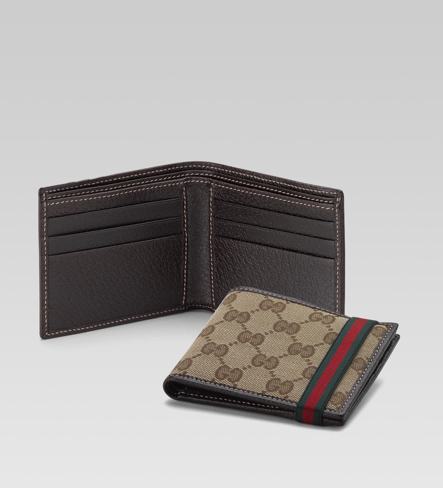 Gucci Original Gg Canvas Bi-fold Wallet in Beige for Men | Lyst