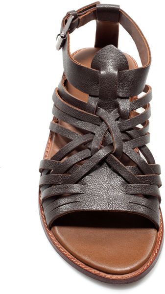 Zara Crossover Gladiator Sandal in Brown for Men | Lyst