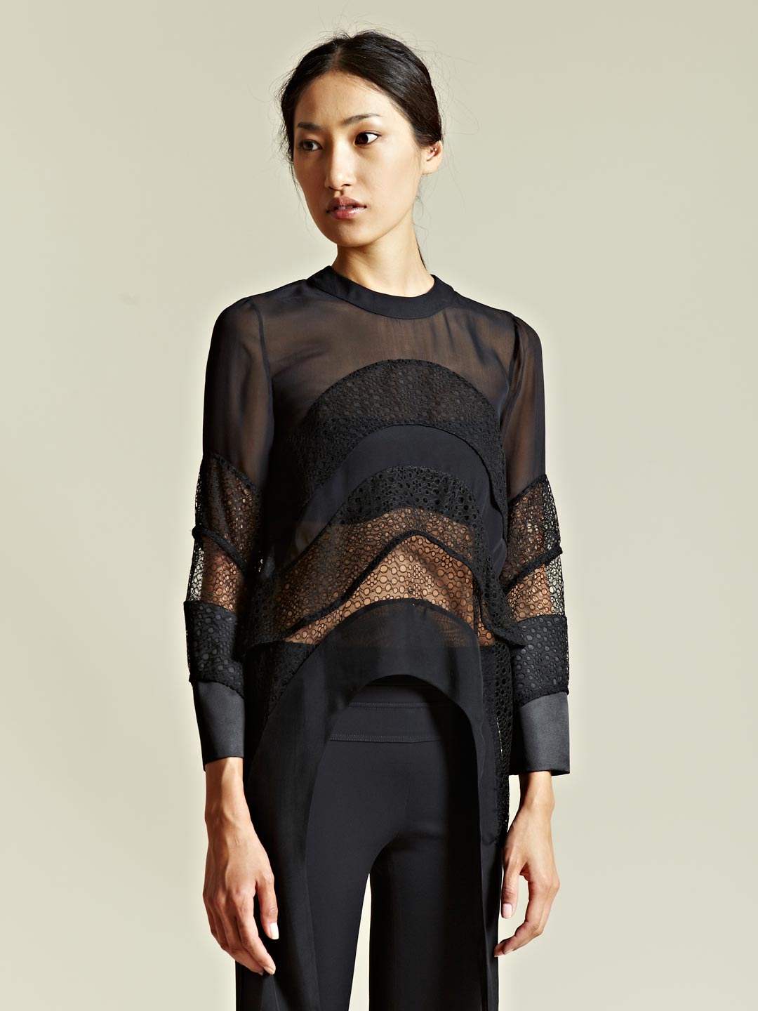 Lyst - Givenchy Givenchy Womens Circle Curve Top in Black