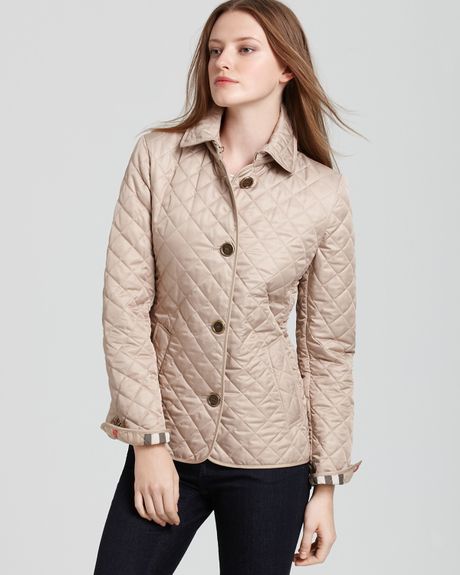 Burberry Brit Quilted Jacket in Beige (new chino) | Lyst