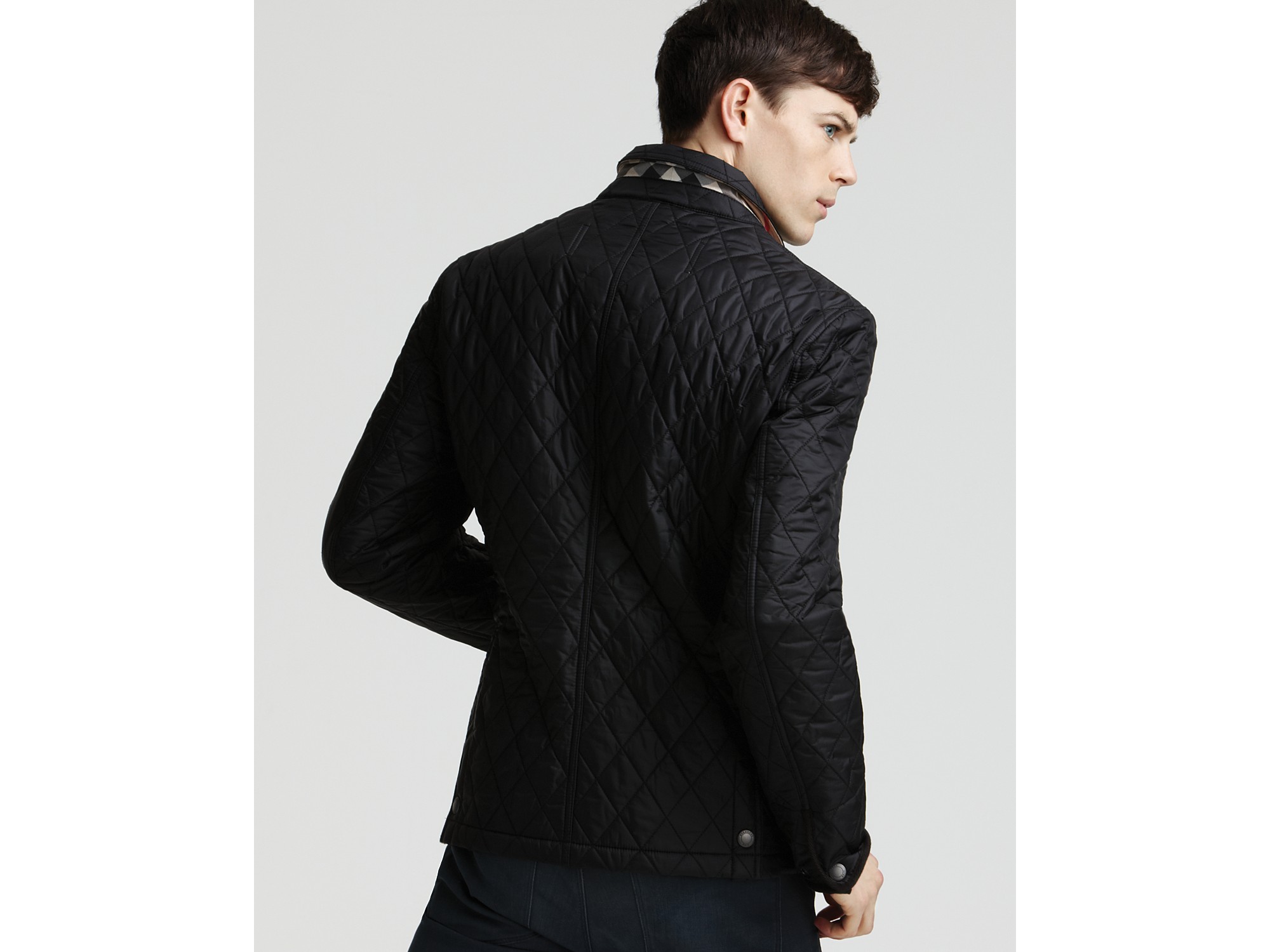 Lyst Burberry Brit Howe Quilted Blazer Jacket In Black Gallery