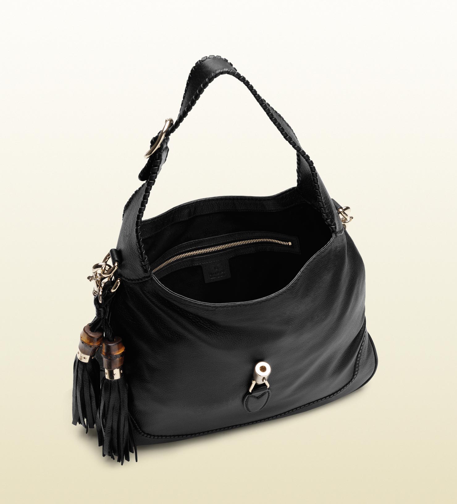 Lyst - Gucci New Jackie Leather Shoulder Bag in Black