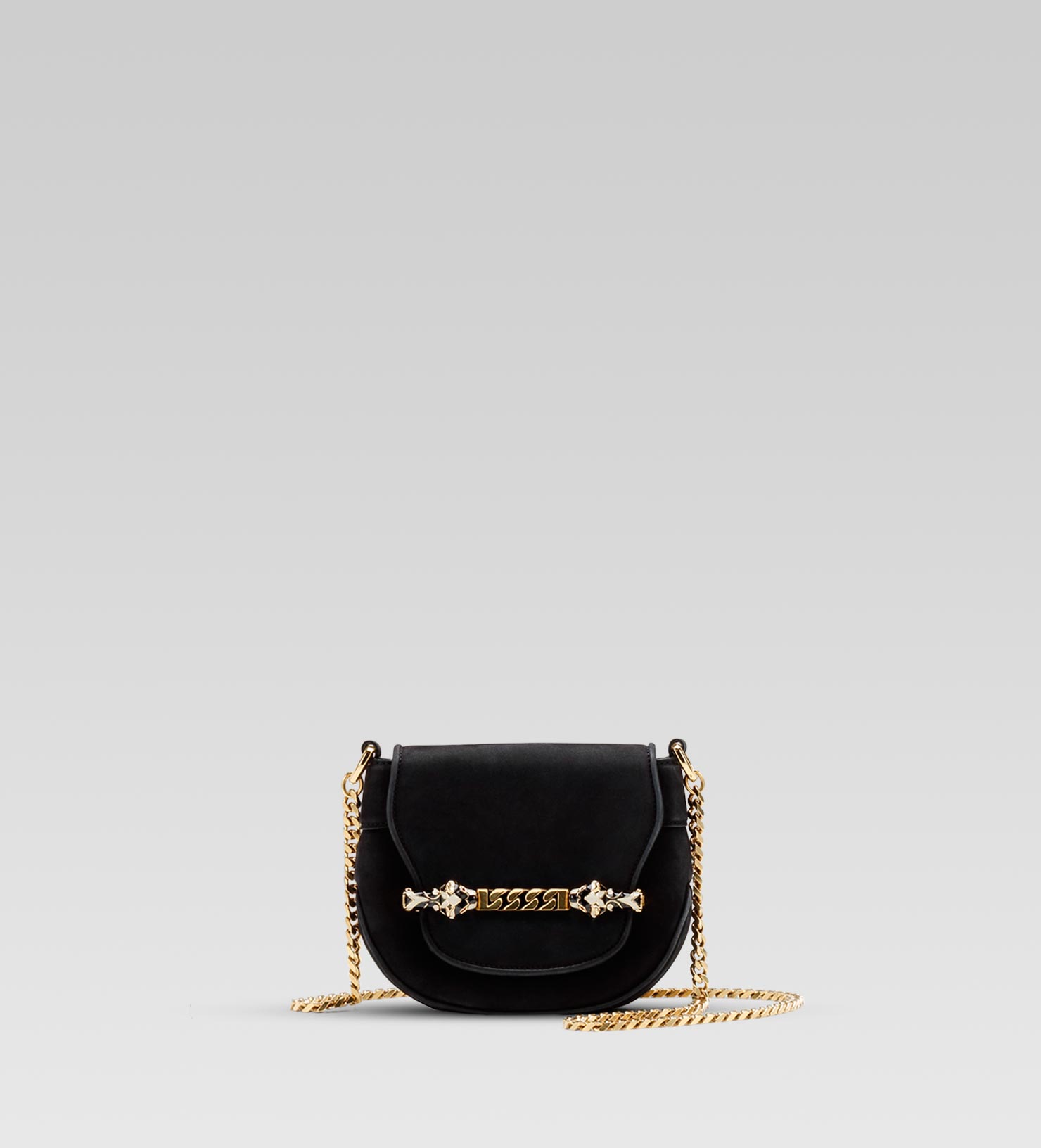 Gucci Tigrette Shoulder Bag with Tiger Head and Chain Detail in Blue - Lyst