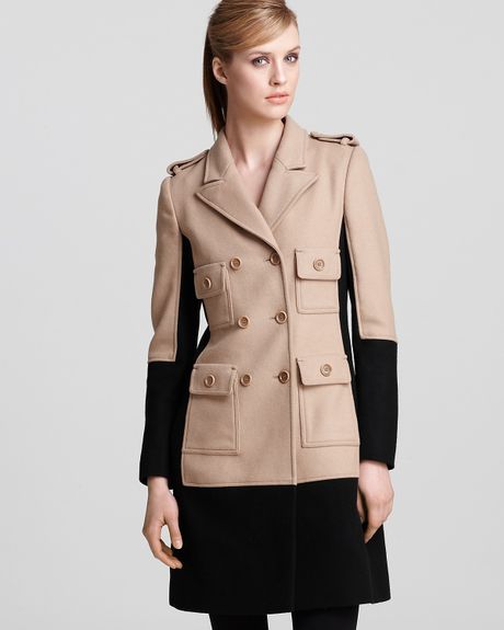 Moschino Cheap & Chic Trench Coat Double Breasted in Black (black cream ...