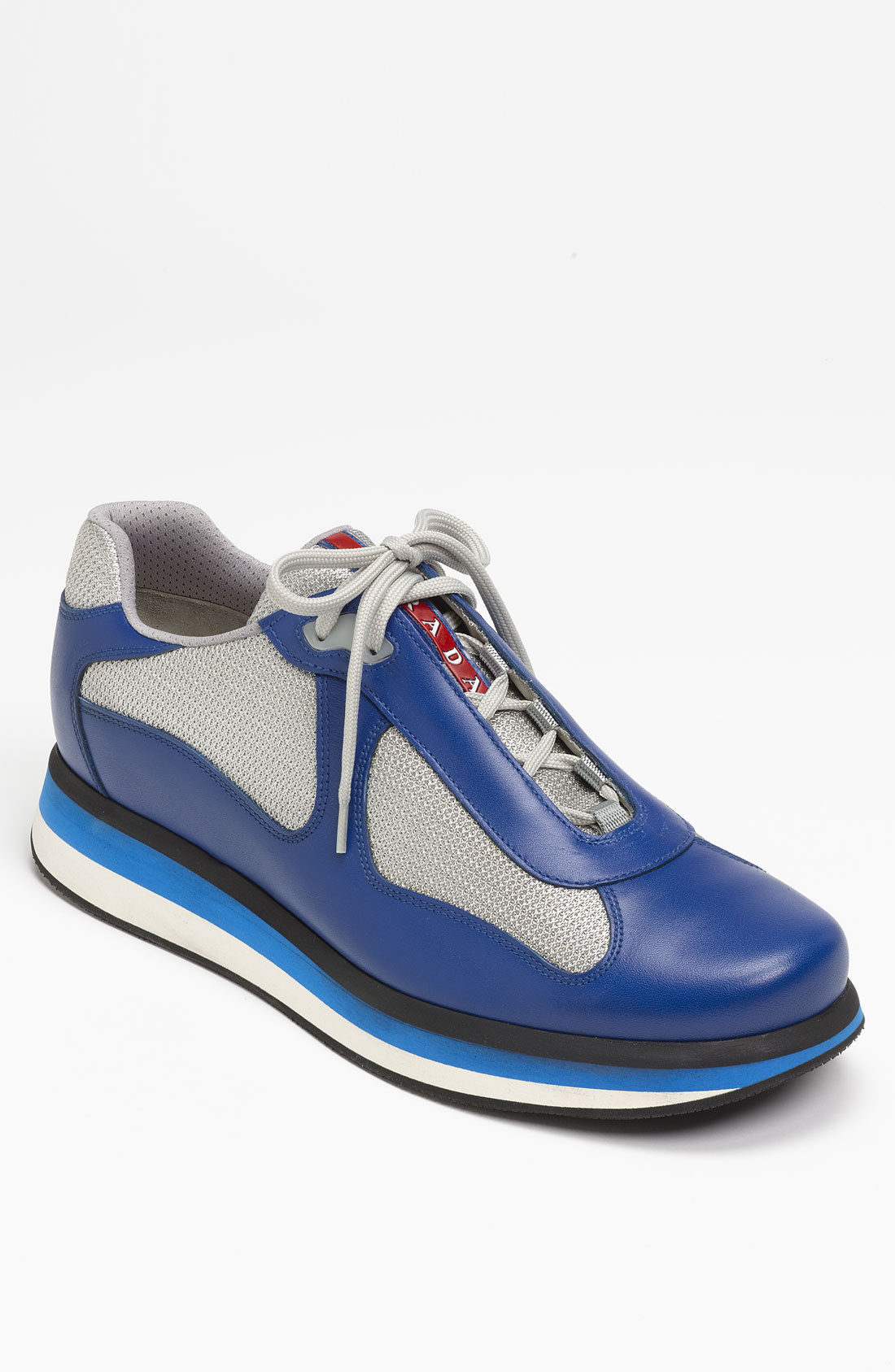 Prada Americas Cup Double Sole Sneaker in Blue for Men | Lyst