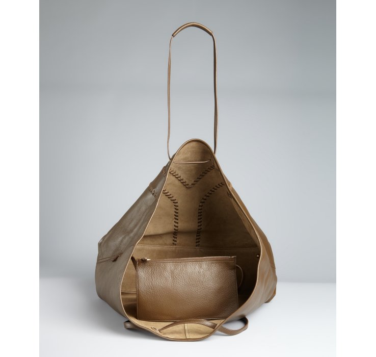 Saint laurent Tobacco and Tan Leather Neo Double Reversible Tote ...  