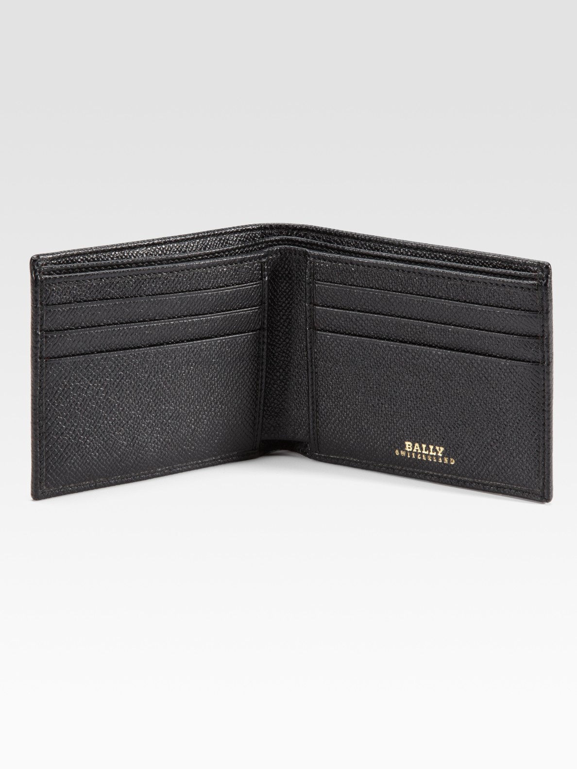 Lyst - Bally Leather Billfold Wallet in Black for Men