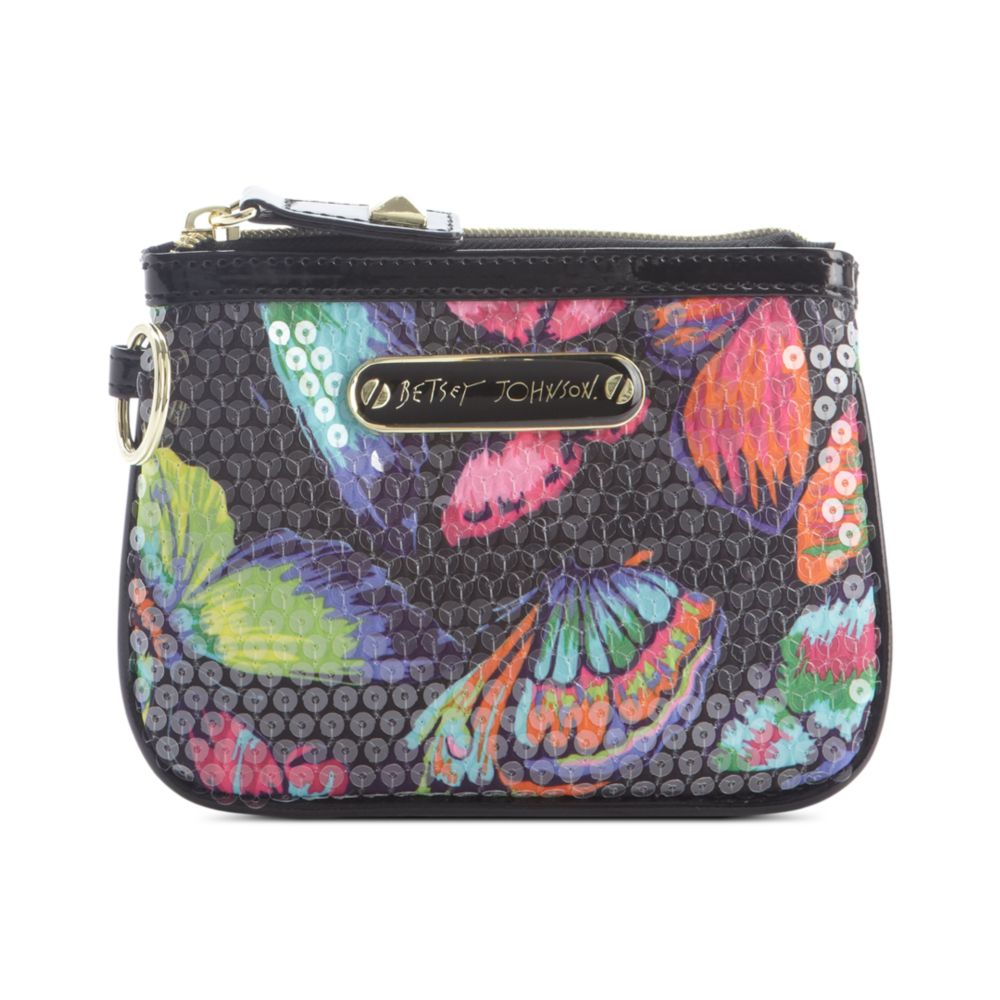 Betsey Johnson Brasil Top Zip Coin Purse in Multicolor (butterfly) | Lyst