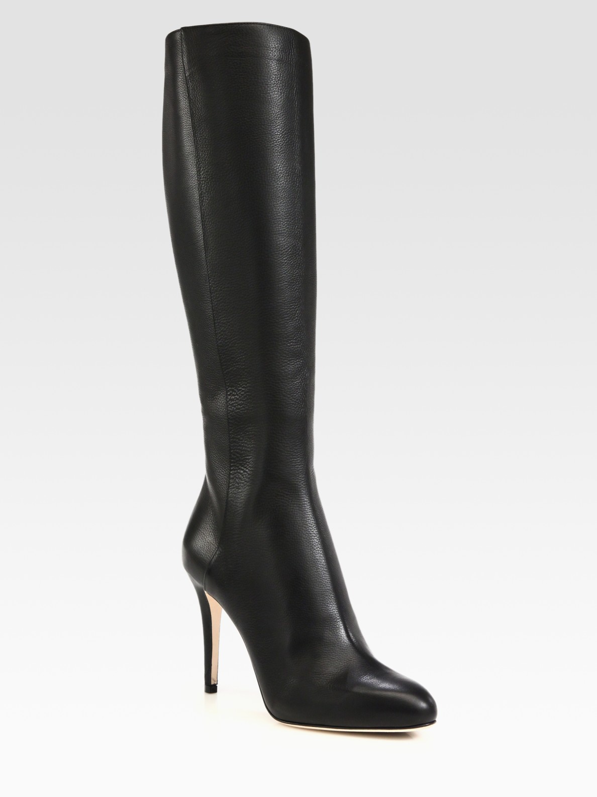 Jimmy choo Glory Leather Knee High Boots in Black | Lyst