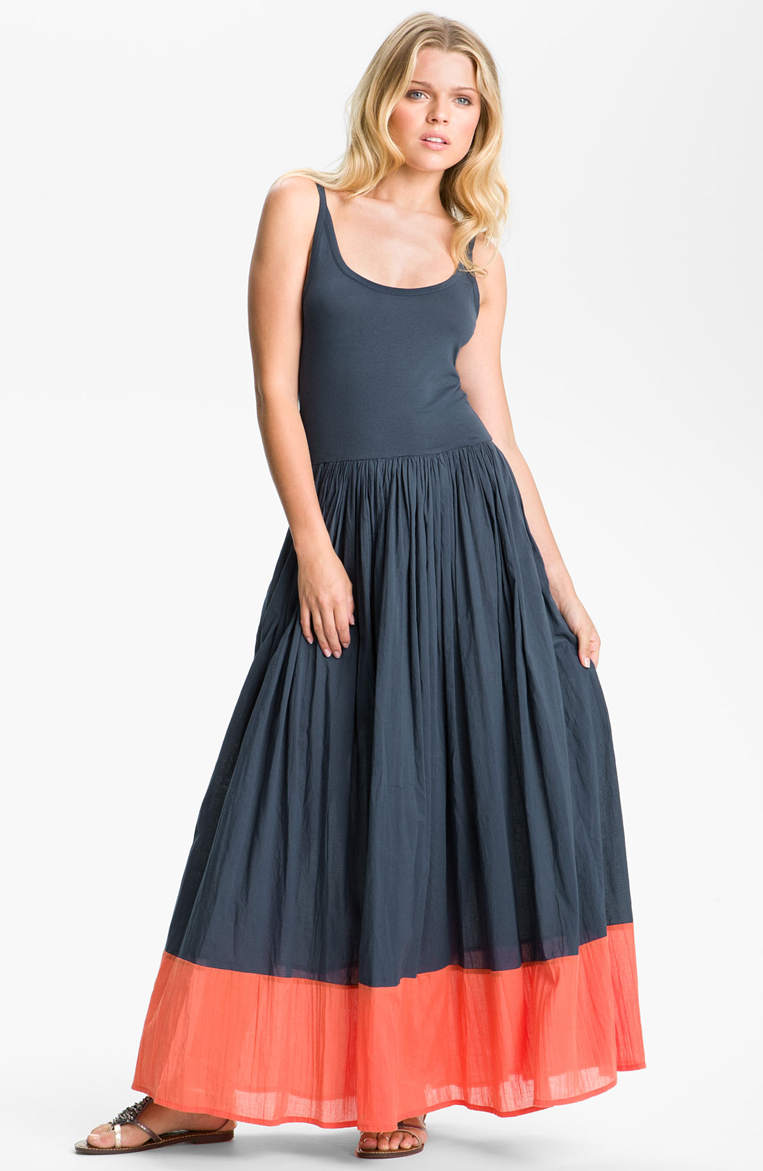 cotton tank maxi dress