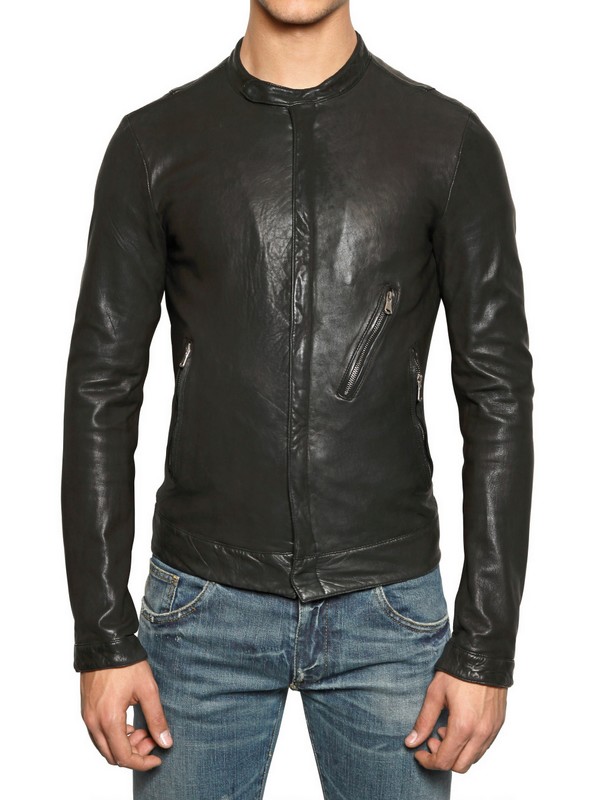 Lyst - Dolce & Gabbana Nappa Biker Leather Jacket in Black for Men
