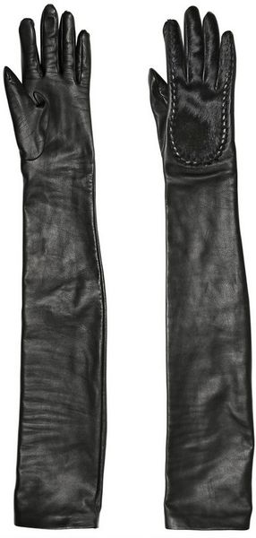 Givenchy Nappa Leather Long Gloves in Black | Lyst