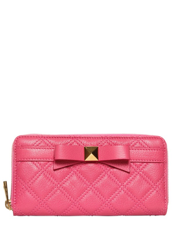 Lyst - Marc Jacobs The Deluxe Quilted Leather Wallet in Pink