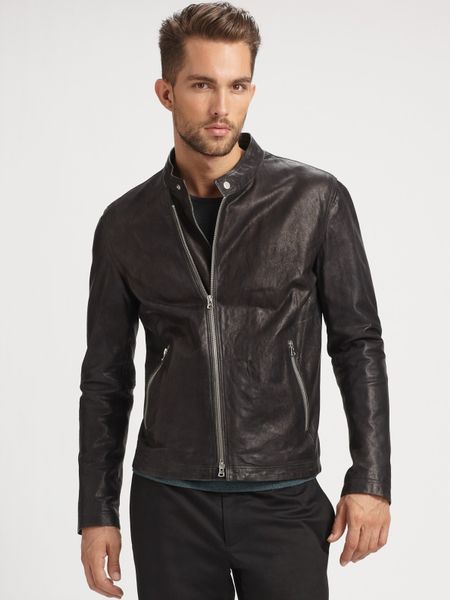 Theory Jonan Leather Jacket in Black for Men | Lyst