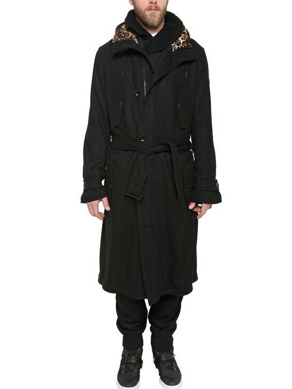 Men S Plaid Hooded Trench Coat Tradingbasis Fairplay Black Casen Trench Coat For Men Lyst