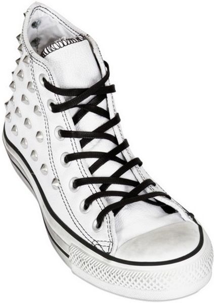 Converse Limited Edition Spike Leather Sneakers in White | Lyst