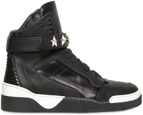 Givenchy Stars Leather High Top Sneakers in Black for Men | Lyst