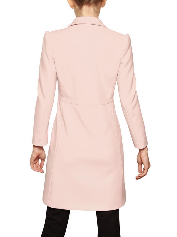 RED Valentino Structured Wool Bow Coat in Pink Lyst