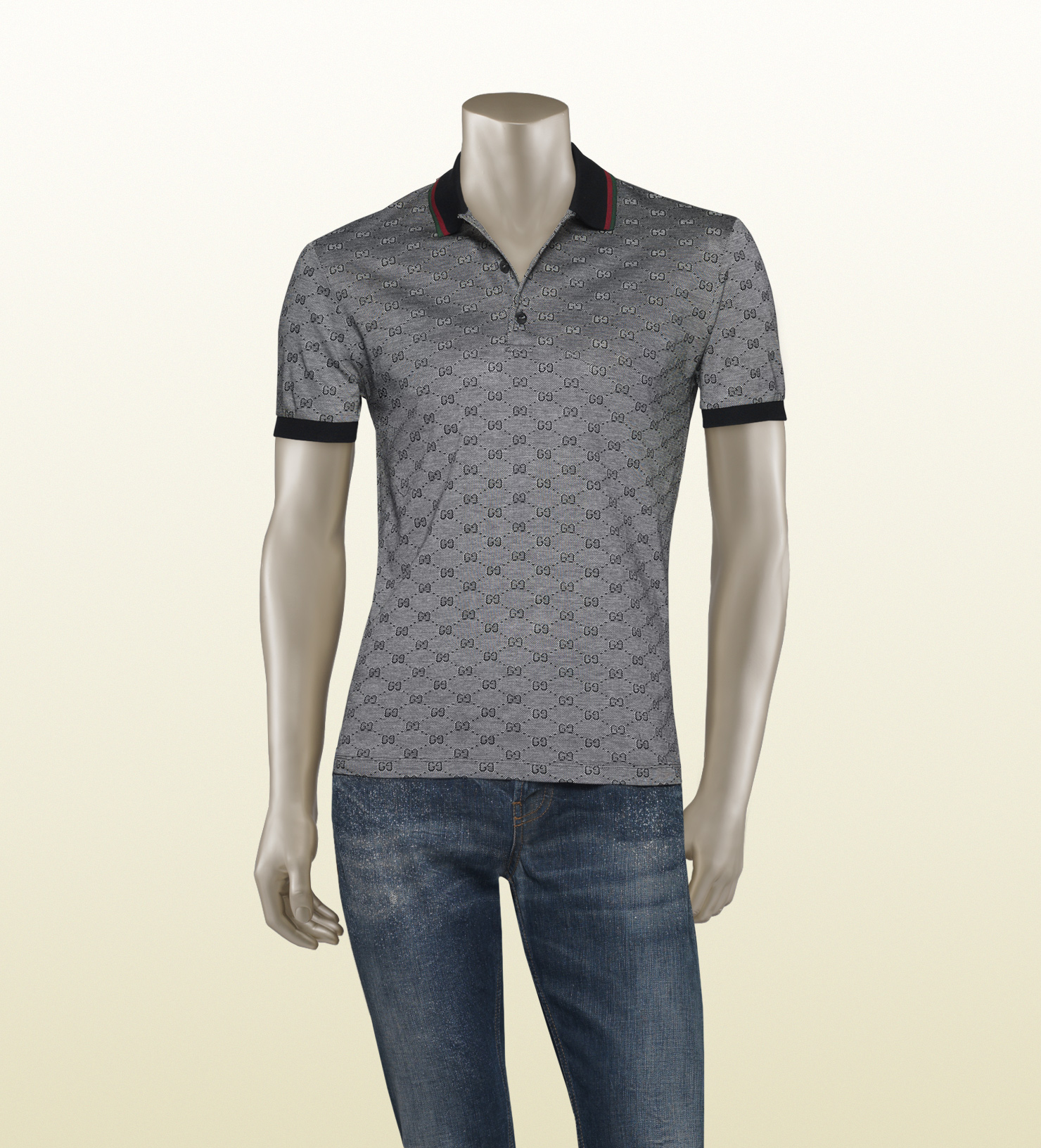 Gucci Gg Jacquard Polo Shirt 