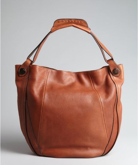 Oryany Tan Leather Cassie Zip Pocket Hobo in Brown (tan) | Lyst