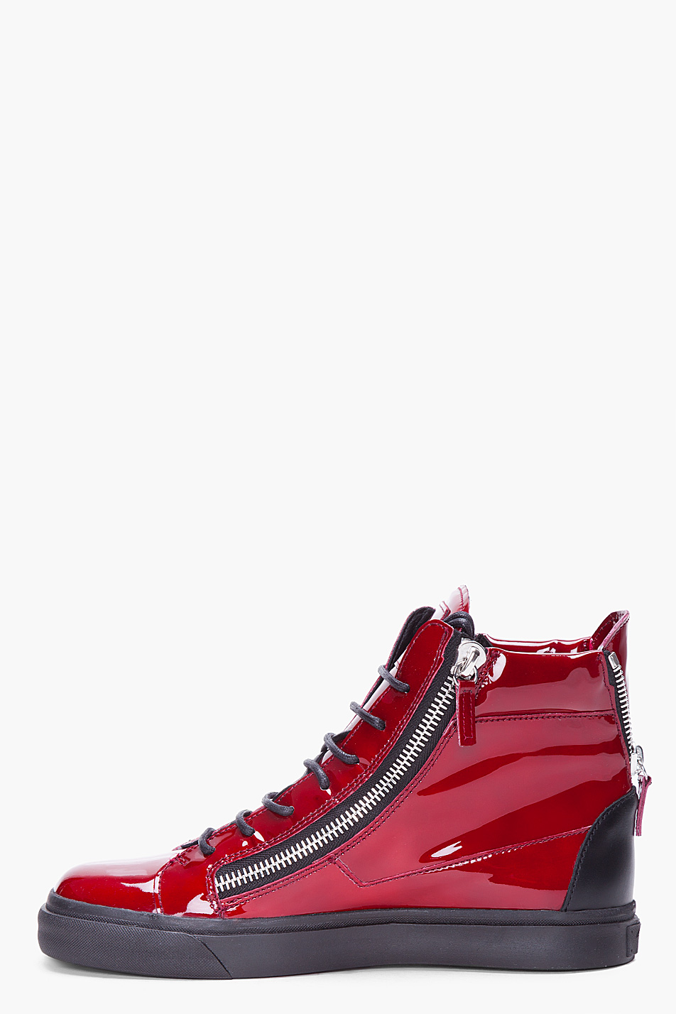 Lyst - Giuseppe Zanotti Red Patent Leather Sneakers in Red for Men