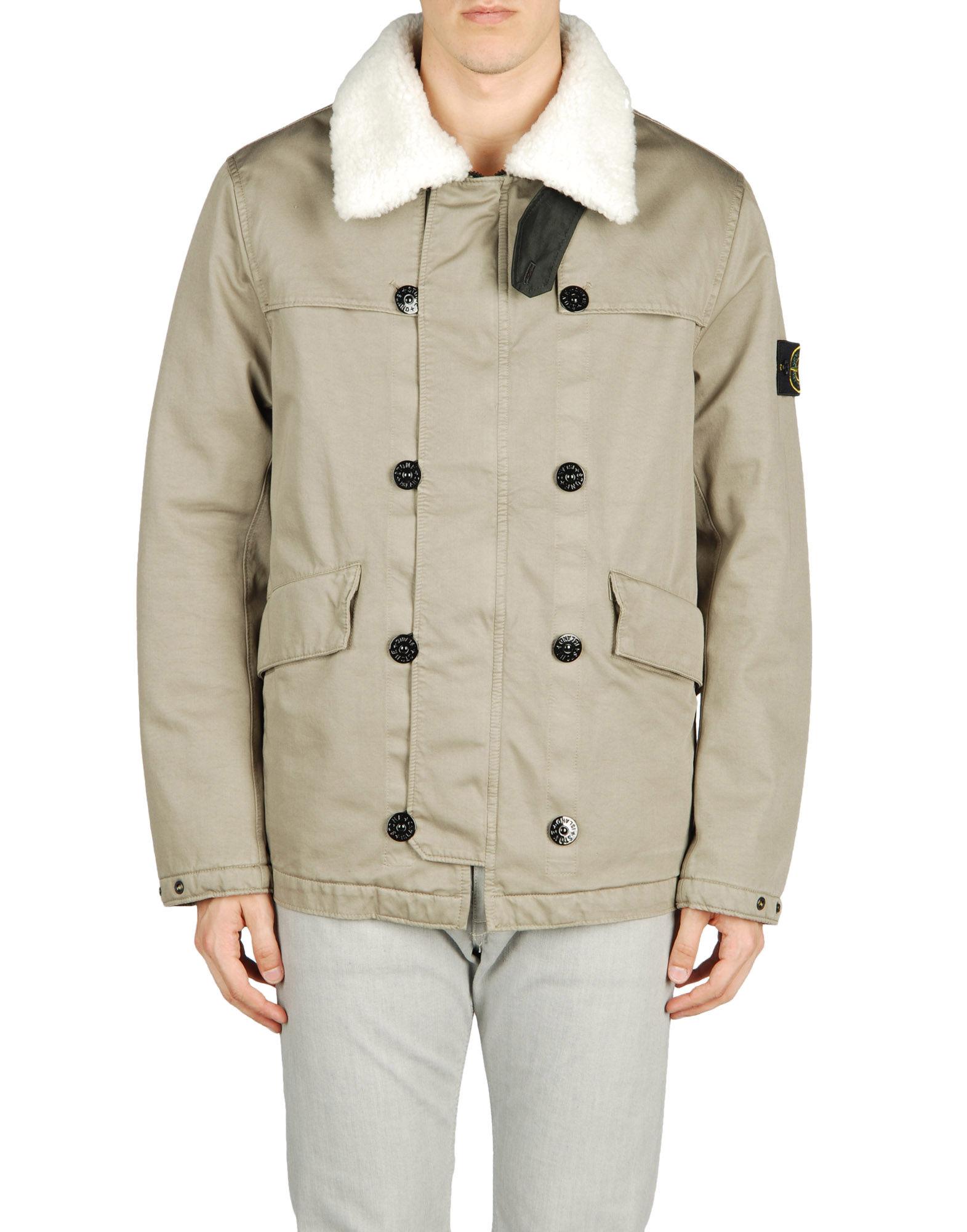 Stone Island Jacket in Beige for Men | Lyst