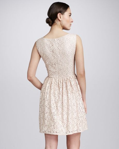 French Connection Lace Dress in Pink | Lyst