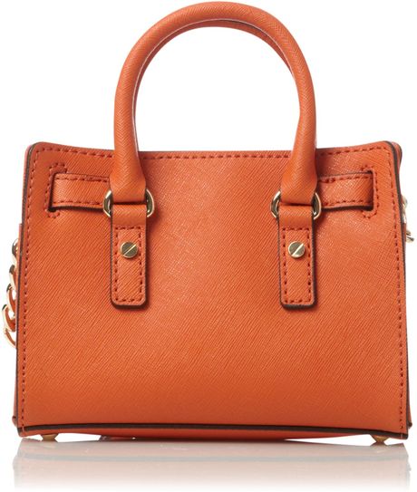 Michael Michael Kors Hamilton Mini Messenger in Orange | Lyst