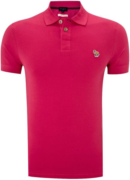 Paul Smith Zebra Polo Shirt in Pink for Men (hot pink) | Lyst