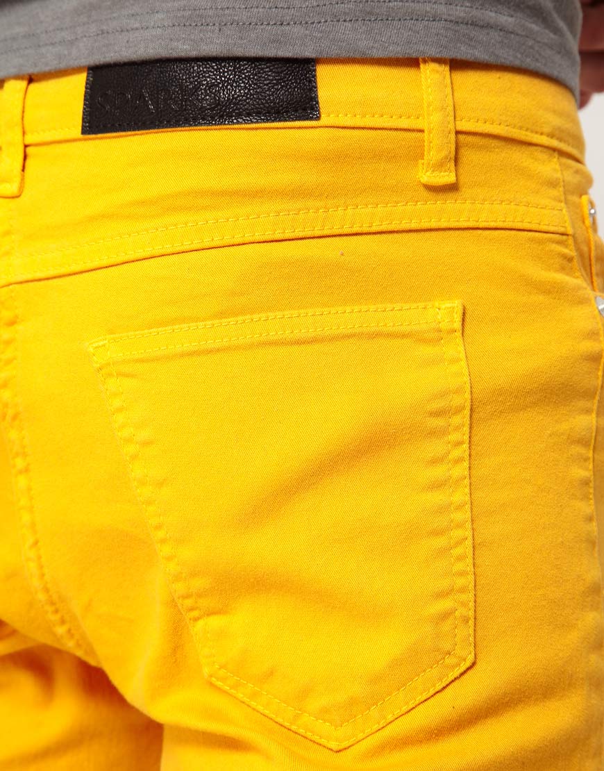 Lyst Sparks Blitz Skinny Jeans in Yellow for Men