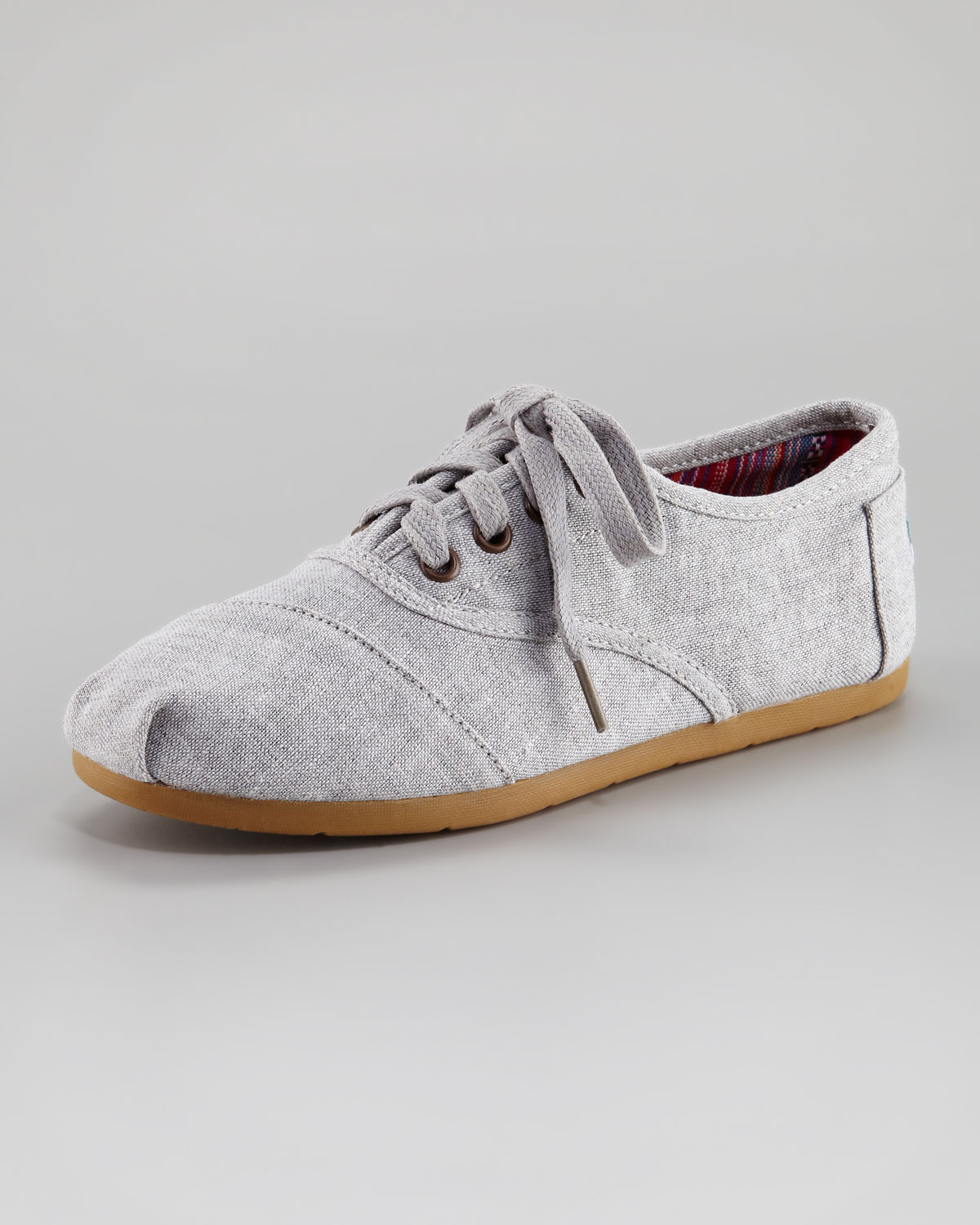 Toms Fabric Laceup Shoe in Gray (grey) | Lyst