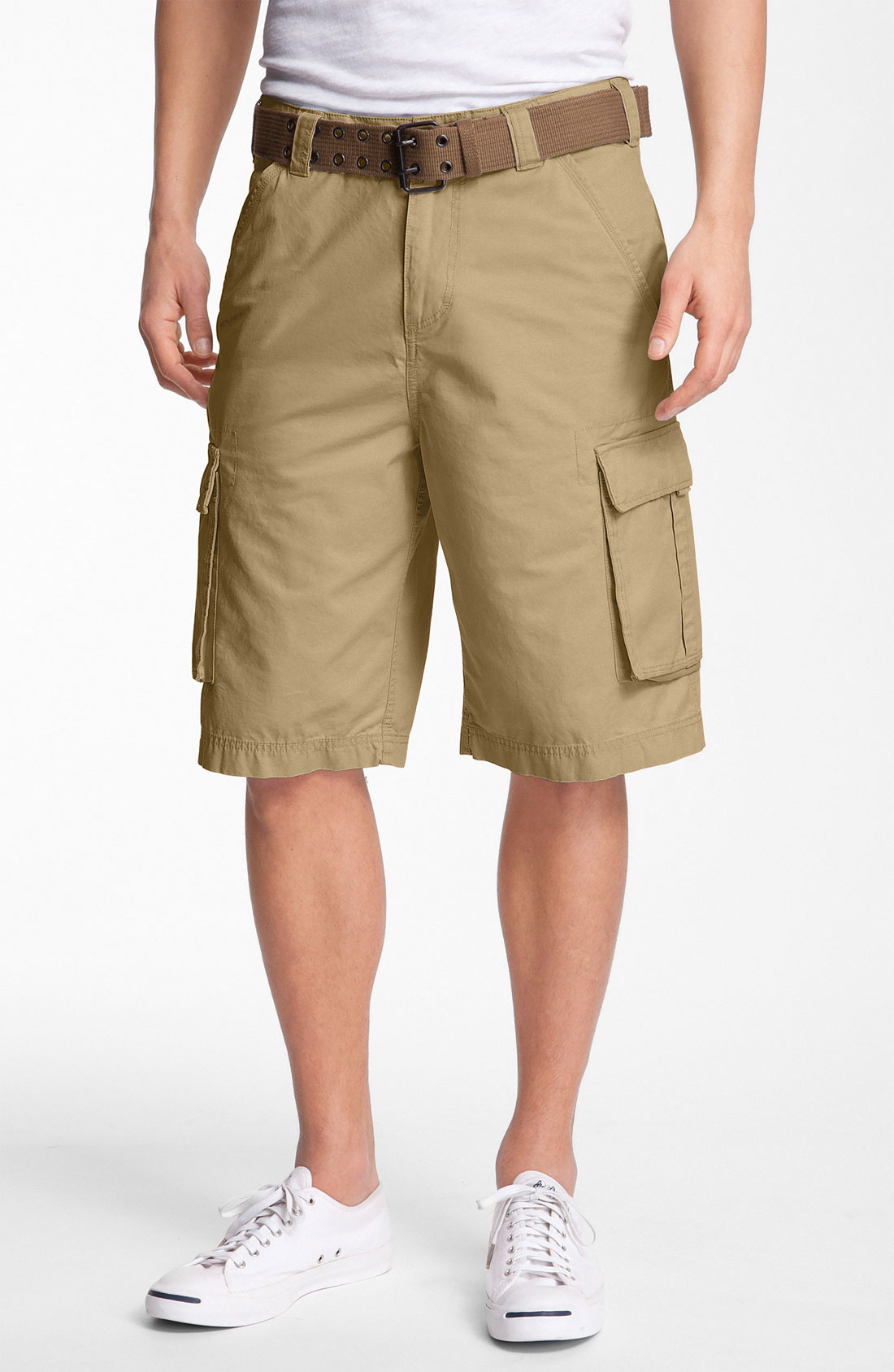Canterbury Of New Zealand Outback Belted Cargo Shorts in Khaki for Men ...
