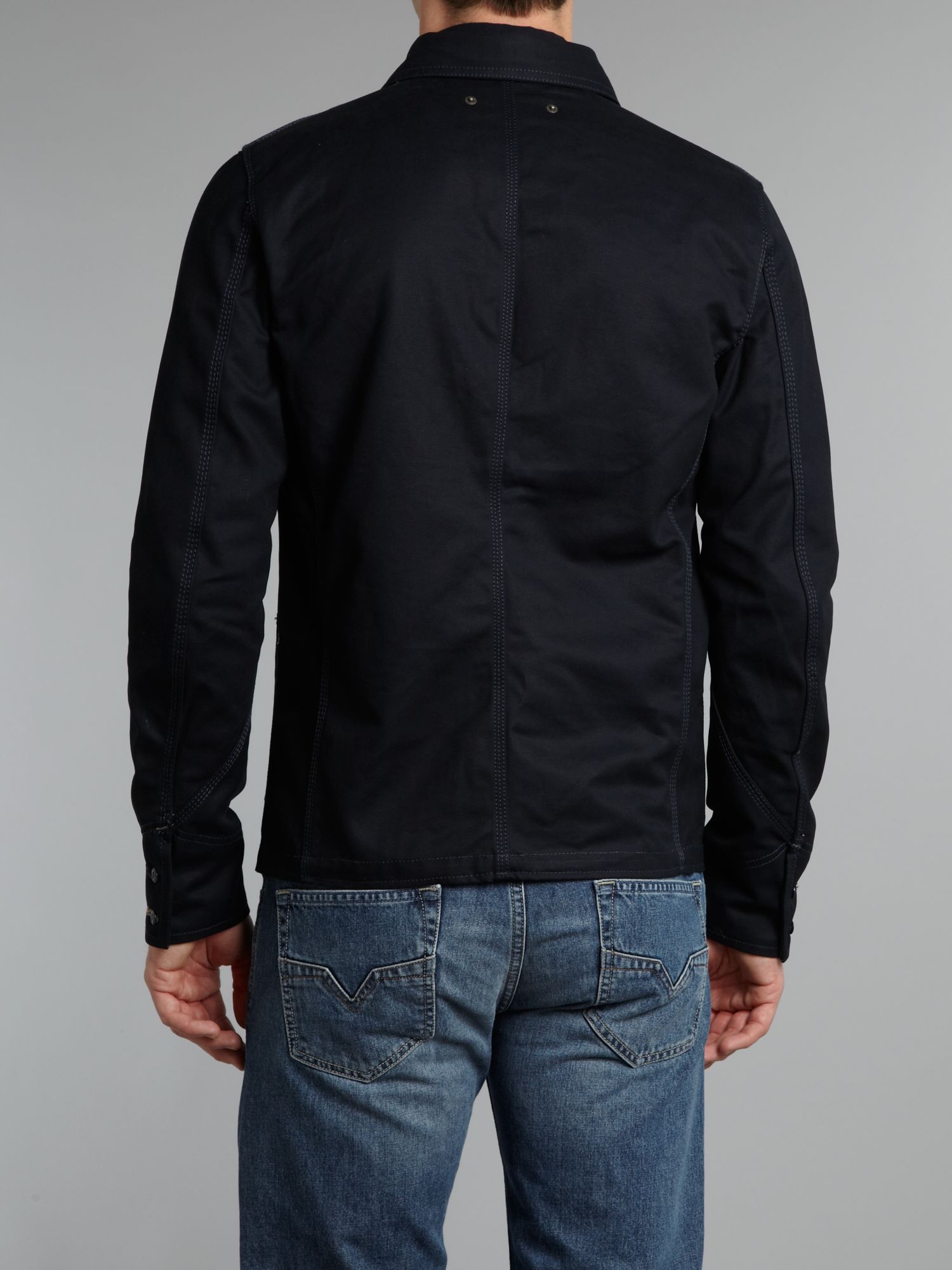 Diesel Canvas Workwear Jacket in Blue for Men Lyst
