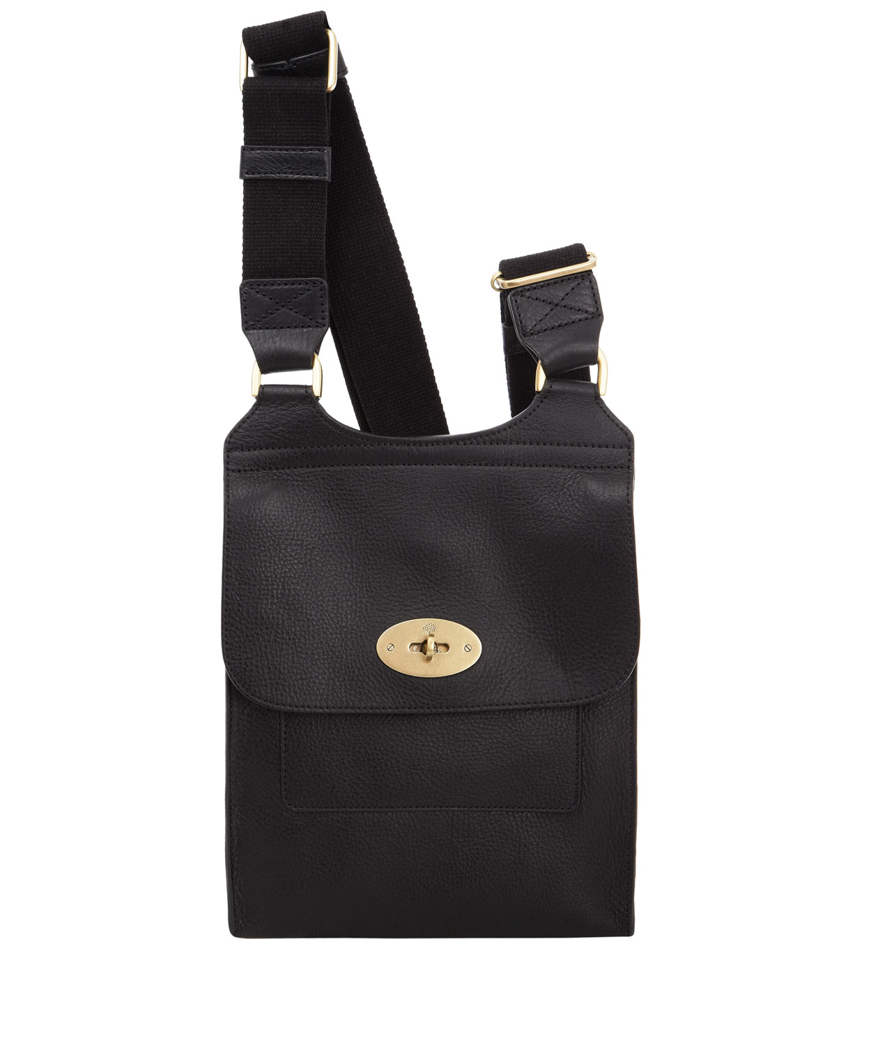 Lyst - Mulberry Black Leather Antony Messenger Bag in Black for Men