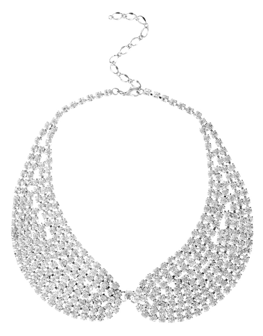 Swarovski Rhinestone Collar Necklace with Stones in White - Lyst