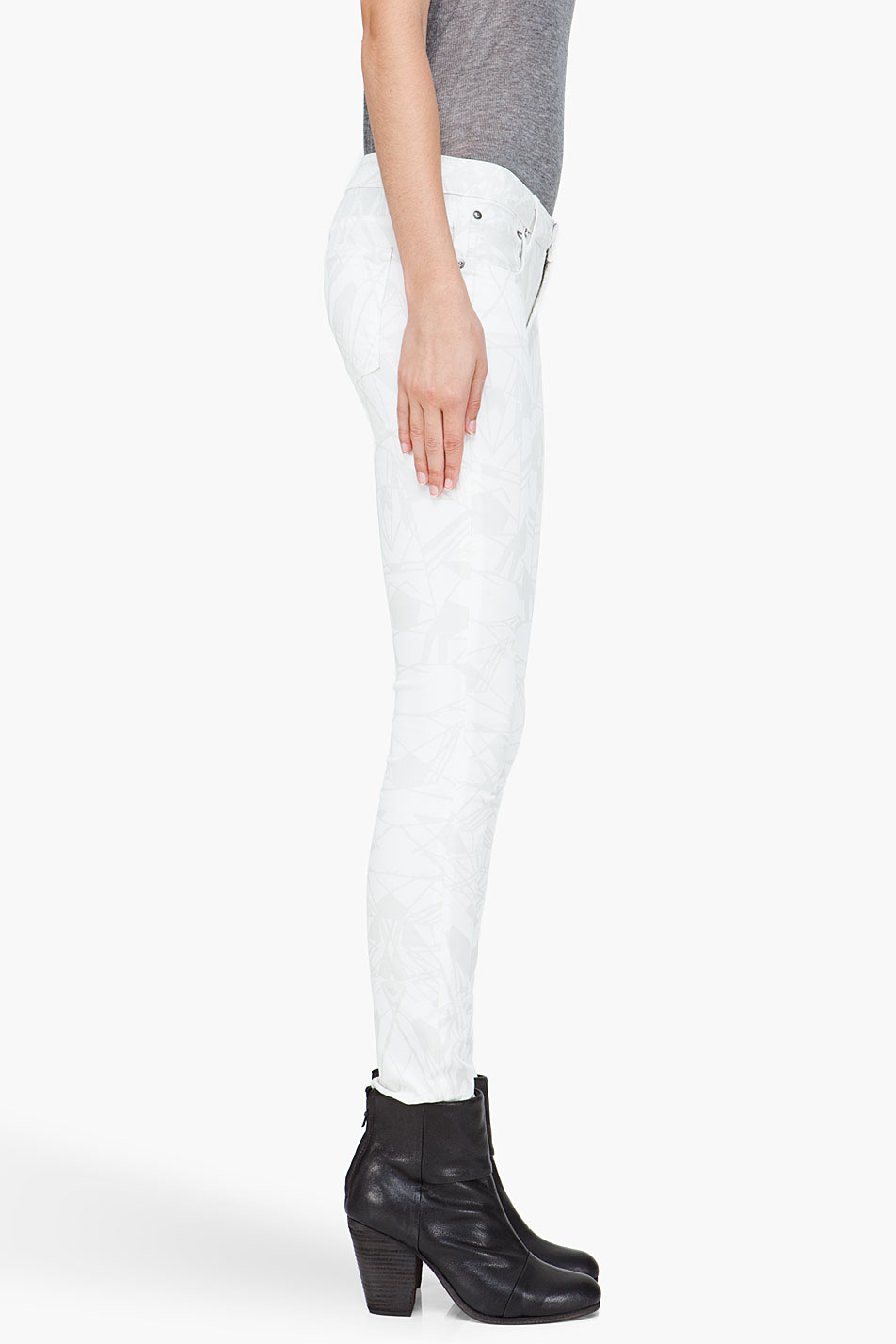 helmut lang white jeans