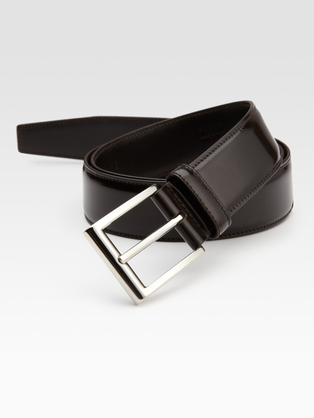 Prada Leather Cinture Belt in Brown for Men | Lyst