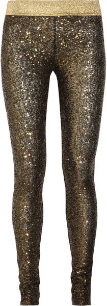 Sass & Bide One By One Sequined Leggings in Black | Lyst