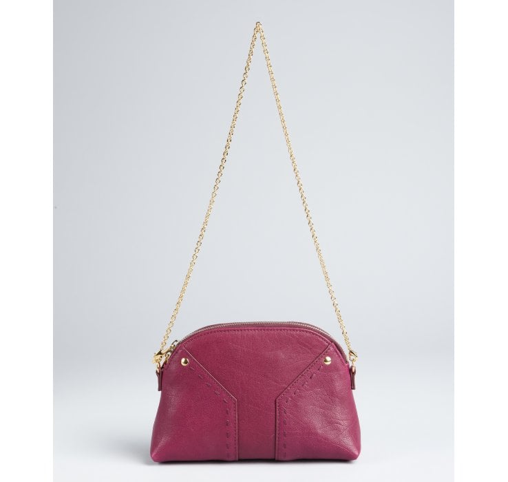 ysl brown bag - Saint laurent Cerise Leather Mini Muse Chain Strap Bag in Red ...