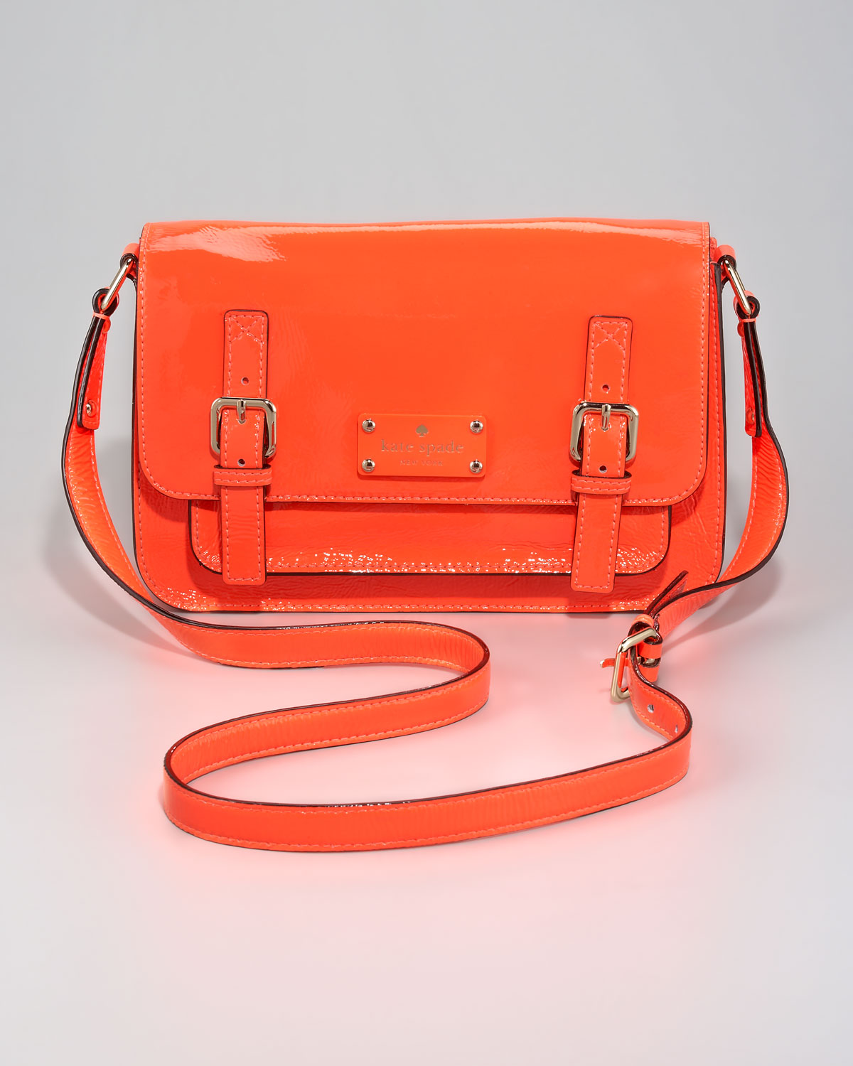 Lyst - Kate Spade New York Patent Leather Scout Crossbody Bag in Orange