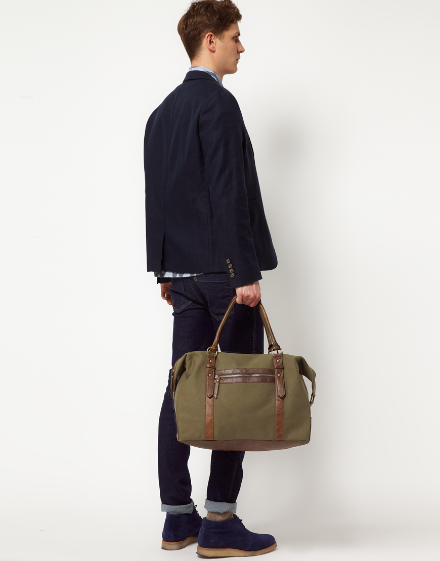 leather look holdall