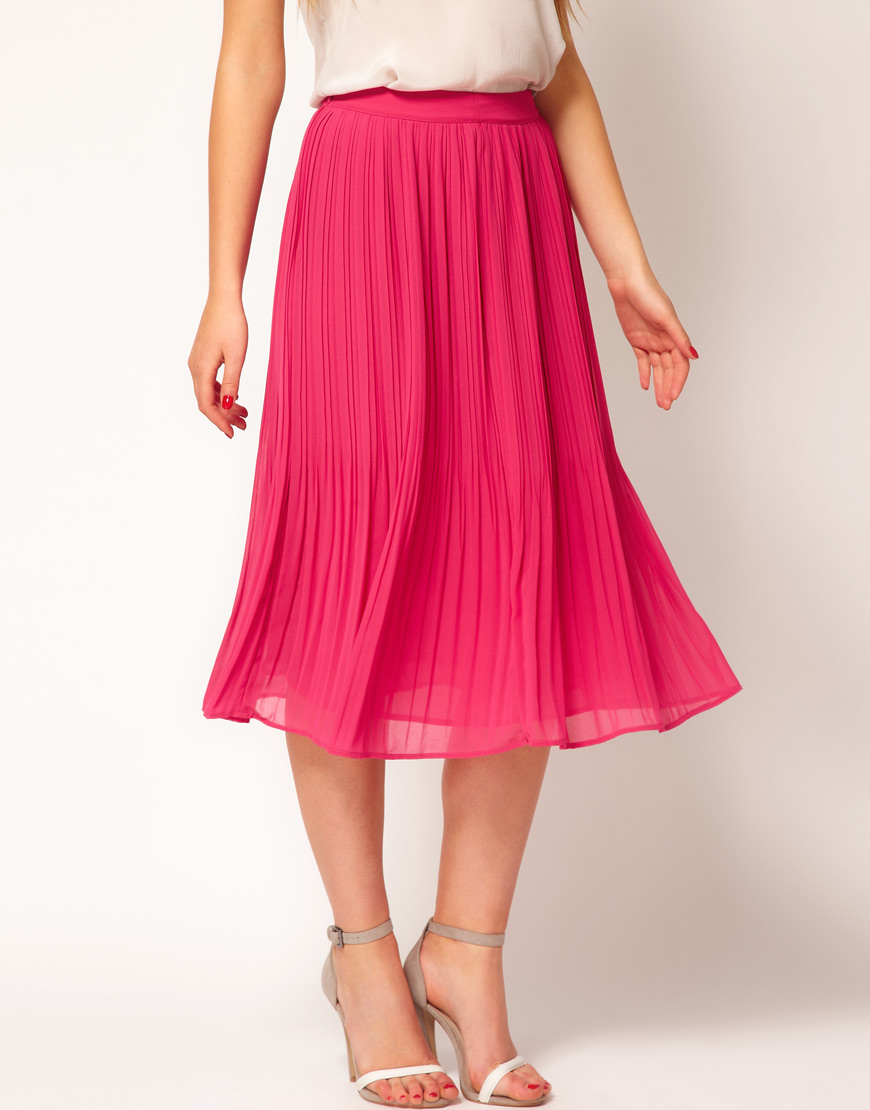 Lyst - Asos Skirt with Soft Pleats in Yellow