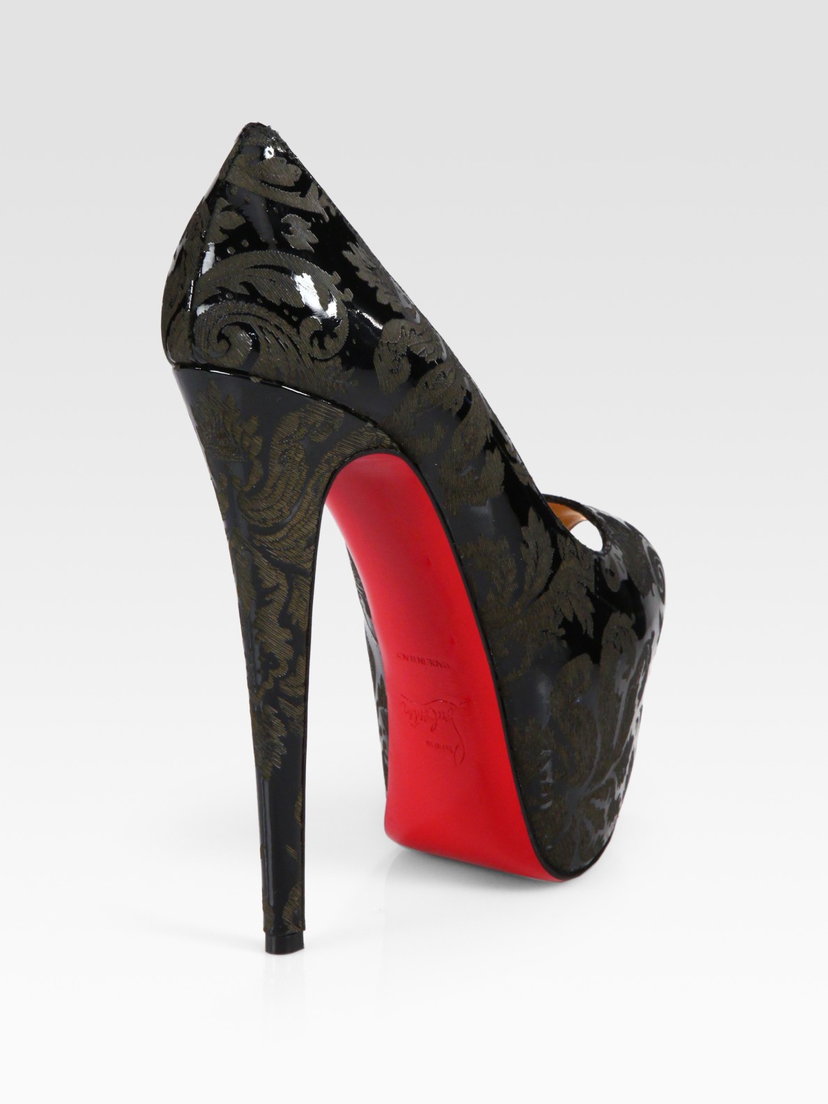 Lyst - Christian louboutin Highness Arabesque Motif Patent Leather ...