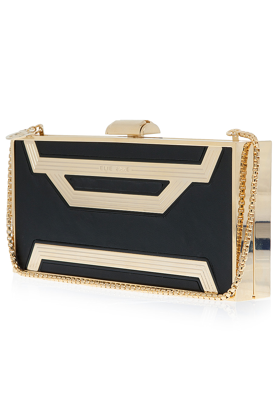 Lyst Elie Saab Rectangle Box Clutch Bag in Black