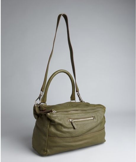 Givenchy Olive Leather Pandora Convertible Medium Shoulder Bag in Green ...