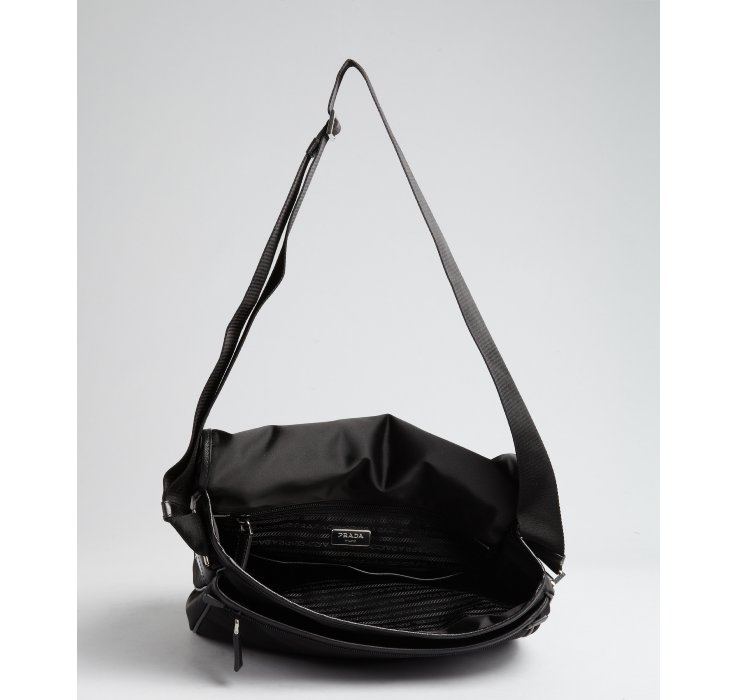 prada messenger bag nylon and leather bag  